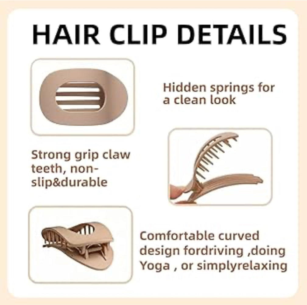 ClipMate™ 4-Pack Hair Claw: Stylish Durable Versatile Strong Hold Clips