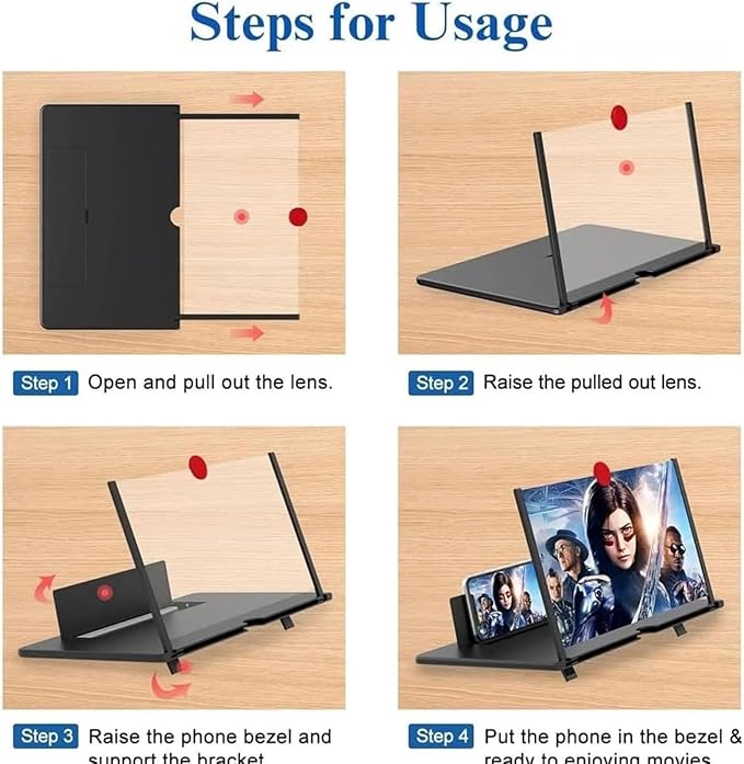 ViewMax™ 3D Mobile Screen Magnifier: Portable HD Amplifier for Immersive Viewing