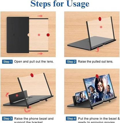 ViewMax™ 3D Mobile Screen Magnifier: Portable HD Amplifier for Immersive Viewing
